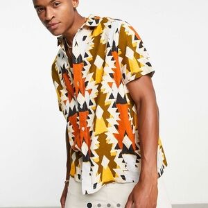 ASOS Multicolor Geometric Casual Shirt